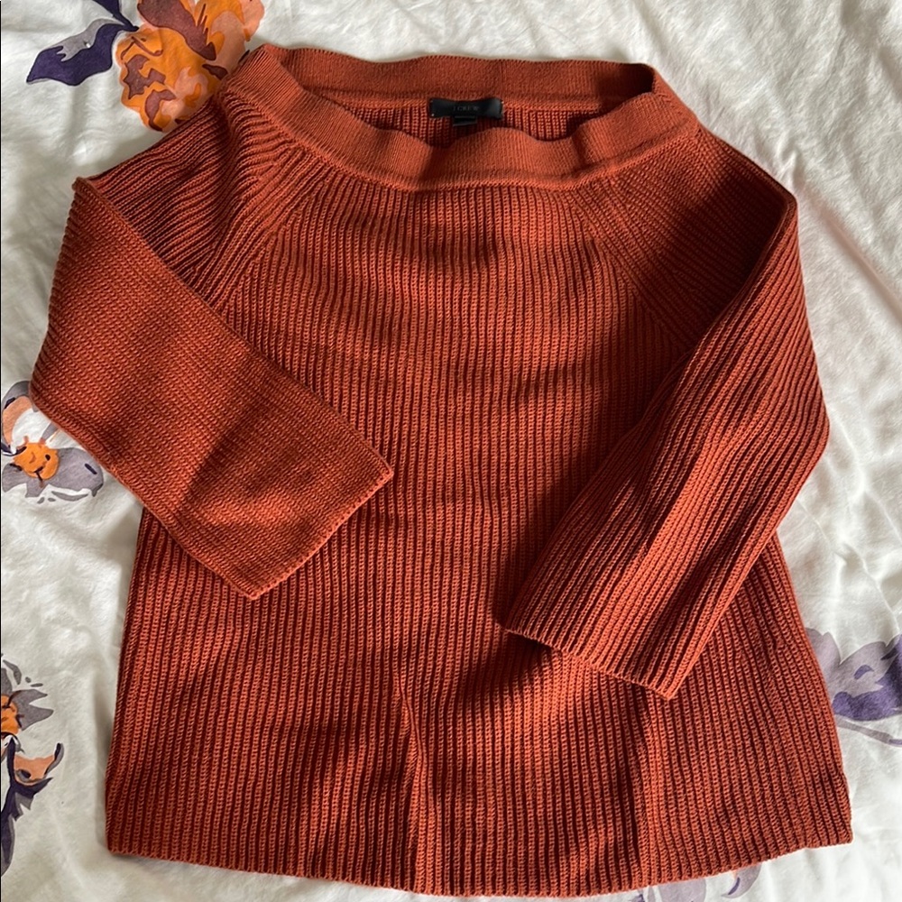 J. Crew Relaxed boatneck sweater in Spice